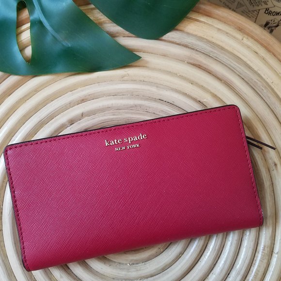 kate spade Handbags - Kate Spade Large Slim Bifold Wallet Rosso Red